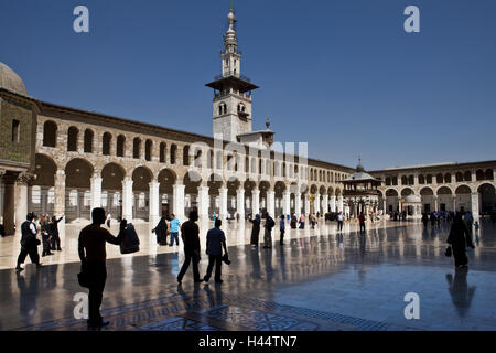 Syrie, Damas, Omayyadenmoschee, cour intérieure, touristiques, Banque D'Images