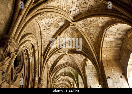 La Syrie, Jabal Kalakh, le Crac des Chevaliers, cloître, Banque D'Images