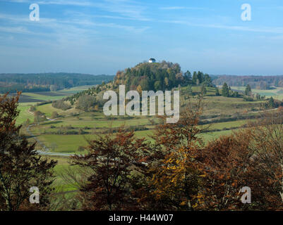 Allemagne, Bade-Wurtemberg, Burladingen - pour les choses de saumon, saumon, Kornbühl's things the nightmare, souabe, Baden-Wurttemberg, arbre, montagne, bouleau, Burladingen, Allemagne, automne, bande, Kornbühl, hilltop cauchemar, paysages, pour les choses de saumon, du saumon Banque D'Images