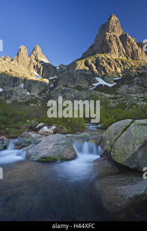 France, Corse, Haute Corse, Lombarduccio, Gorges de la Restonica, Banque D'Images