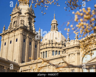 Espagne, Catalogne, Barcelone, Montjuic, le Musée National, détail, Banque D'Images