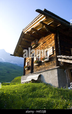 La Suisse, les Grisons, Prättigau, Klosters, St Antönien, chalet de montagne, Banque D'Images