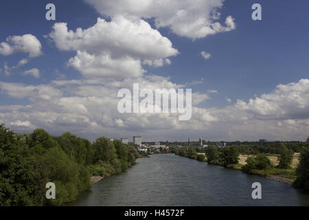 L'Allemagne, en Rhénanie du Nord-Westphalie, Mülheim dans la dysenterie, la dysenterie et la vue sur la ville, Banque D'Images