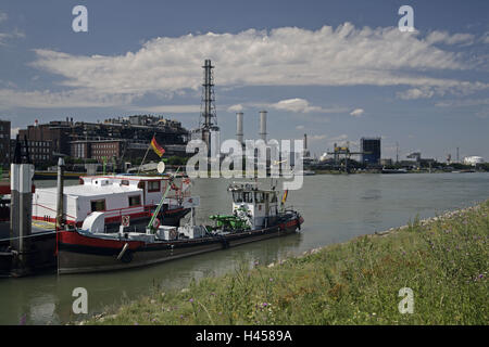 Allemagne, Bade-Wurtemberg, Mannheim, des pièces jointes, BASF, Ludwigshafen sur le Rhin, Banque D'Images