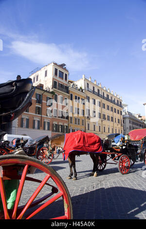 Tu Piazza Spagna, chariots, Rome, Italie, Banque D'Images