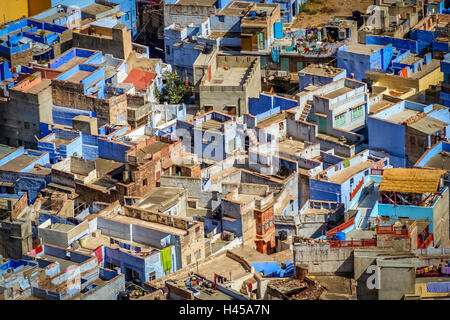 La ville de Jodhpur en Inde appelé aussi comme la ville bleue Banque D'Images