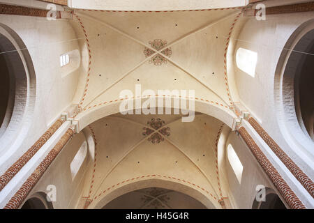 La Cathédrale de Roskilde, Danemark,, arche, nef centrale, Banque D'Images