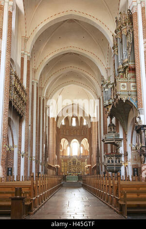 Le Danemark, Roskilde, cathédrale, nef centrale, Banque D'Images