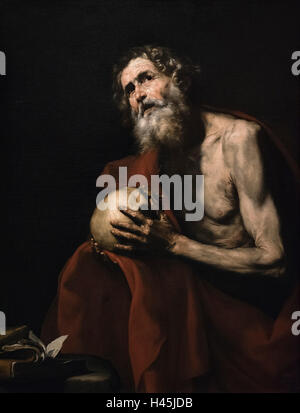 Jusepe de Ribera (1591-1652), le Saint Jérôme pénitent, 1634. Banque D'Images