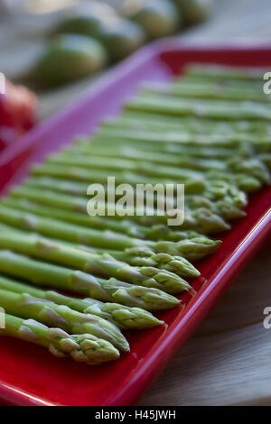 L'asperge verte, de l'alimentation, d'asperges, série, les légumes, les asperges, asperges, vert moyen, close-up, Banque D'Images