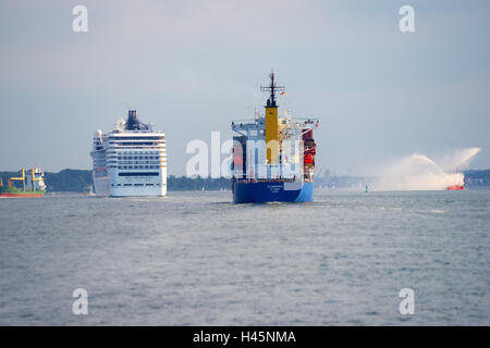 Allemagne, Schleswig - Holstein, Kiel, navire, bateau de croisière, Banque D'Images