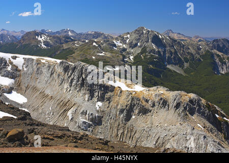 L'Argentine, Patagonie, Andenkordilleren, paysage de montagne, vue, Banque D'Images