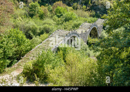 Kalogeriko pont de pierre. Zagoria Centrale, Grèce Banque D'Images