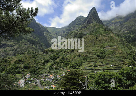 Le Portugal, l'île de Madère, Serra de Agua, village de montagne, Banque D'Images