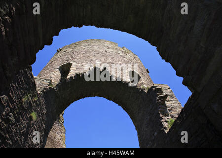 Kruken château, ruine, murs de défense, arcs, tour, Helmarshausen, jute, Allemagne, Banque D'Images