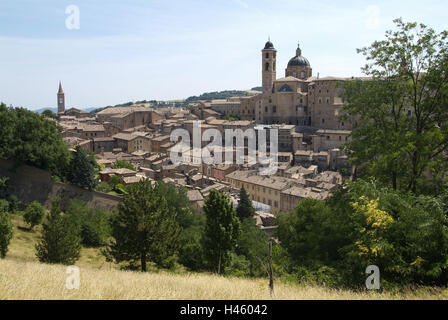 L'Italie, marques, Urbino, Vieille Ville, Banque D'Images