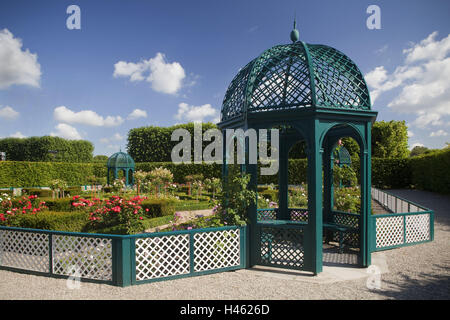 L'Allemagne, de faibles cas, Hannover, maisons jardins, jardin de roses de la Basse-Saxe, Banque D'Images