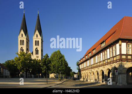 Allemagne (Saxe-Anhalt), Halberstadt, cathédrale et prieuré de la cathédrale, Banque D'Images