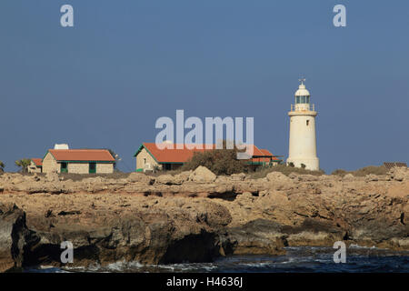 Le phare sur la côte sud de Chypre, Banque D'Images