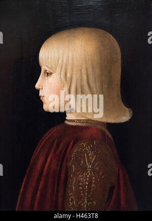 Piero della Francesca (1416/17-1492), Portrait d'un enfant (Guidobaldo da Montefeltro ?), ca. 1483. Banque D'Images