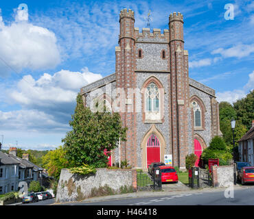 Église anglicane de St John sous Castro à Lewes, East Sussex, Angleterre, Royaume-Uni. Banque D'Images