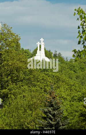 La Lituanie, Vilnius, Vieille Ville, Parc Kalnu, trois croix, collines trois croix, Banque D'Images