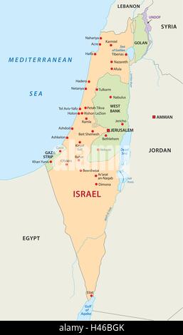 Carte d’Israël Illustration de Vecteur