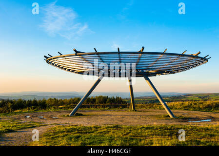 Le halo, une galerie en haut o' l'ardoise au-dessus de Haslingden and dans le Lancashire Pennines Banque D'Images