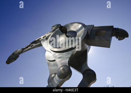 Heidelberg, S-l'impression Horse, la plus grande sculpture du monde du cheval, Baden-Wurttemberg, Allemagne, Banque D'Images