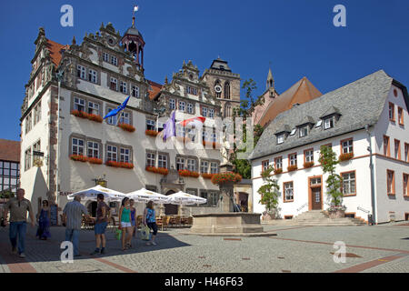 Allemagne, Hesse, le nord de l'Hessen, Bad Hersfeld, vieille ville, l'hôtel de ville, Banque D'Images