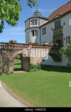 Allemagne, Bade-Wurtemberg, disque home, de l'hôtel de ville, à l'extérieur, verrou, immeuble, pont, d'entrée, personne, Banque D'Images