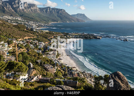 L'humeur du soir, plage de Clifton, Bantry Bay, Cape Town, Western Cape, Afrique du Sud, l'Afrique Banque D'Images