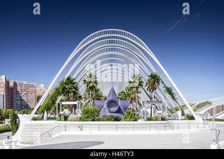 L'umbracle, Ciudad de las Artes y las Ciencias, Valencia, Espagne Banque D'Images