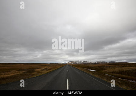 Thingvallavegur 36 route route par cercle d'or de thingvellir Islande Banque D'Images