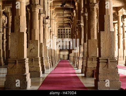 La mosquée Jama Masjid est la plus belle mosquée de la ville d'Ahmedabad en Inde Banque D'Images