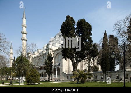 La Turquie, Istanbul, Mosquée de Suleymaniye sur la troisième colline de la ville, Banque D'Images