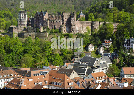 Château de Heidelberg, Bade-Wurtemberg, Allemagne,, Banque D'Images