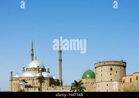 Egypte, Le Caire, avec Mohammed Ali Moschee, également mosquée d'albâtre, Banque D'Images