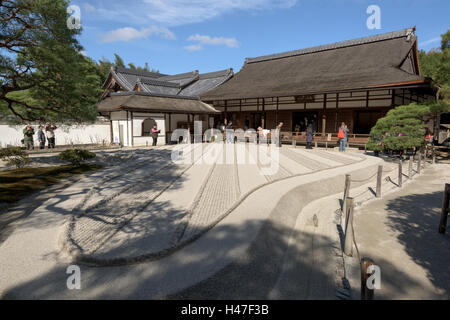 Kyoto, Japon - Nov 11, 2015 : Ginshadan sable, Jardin zen, au Temple Ginkakuji, Kyoto, Japon. Banque D'Images