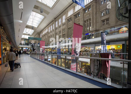 Centre commercial de la gare centrale de Leipzig, Banque D'Images