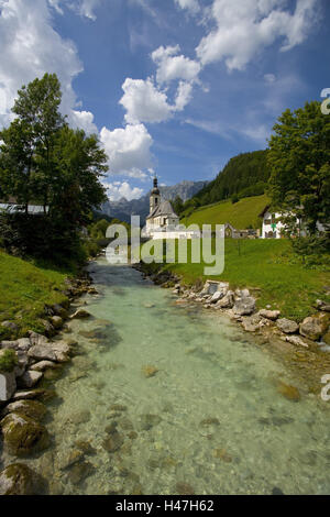 Église paroissiale Saint Sébastien à Ramsau, Banque D'Images