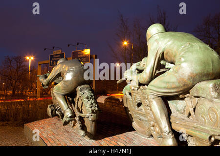 Berlin, AVUS, monument, motos, Banque D'Images