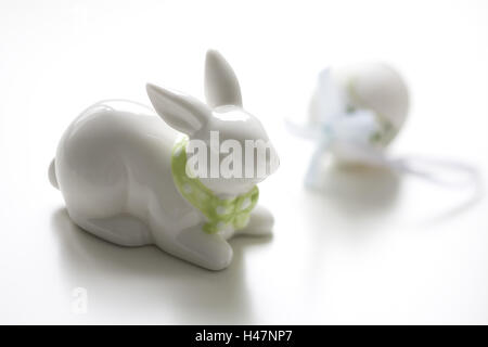 Lapin de Pâques, en porcelaine Banque D'Images