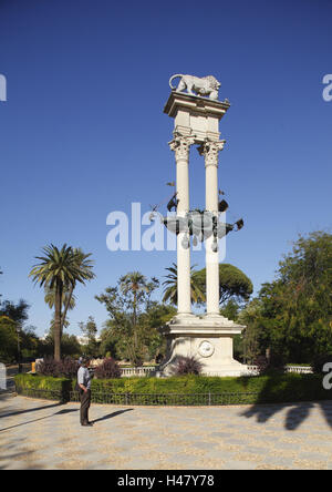 Espagne, Andalousie, Séville, Monumento a Cristobal Colon dans les jardins de Catalino de Ribera, Banque D'Images