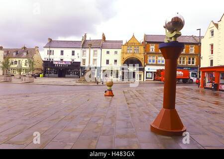 Scène de rue à Grantham UK Banque D'Images