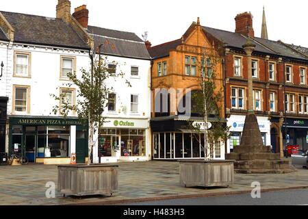 Scène de rue à Grantham UK Banque D'Images