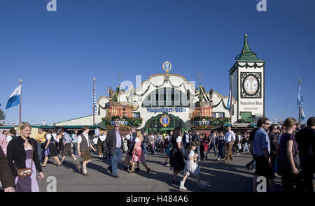 Tente fixe à l'Augustiner-Bräu, Munich Oktoberfest Banque D'Images