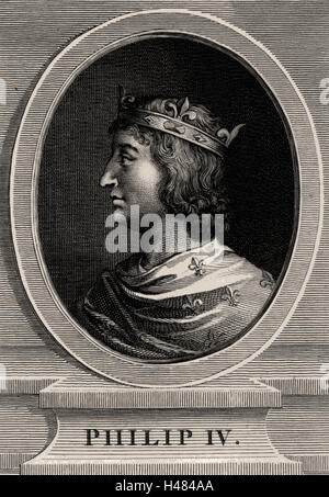 Philippe IV, le Bel (1268-1314) Banque D'Images