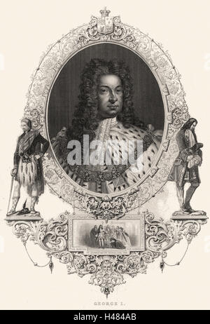George 1 (1660-1727) : Roi de Grande-Bretagne et d'Irlande de 1714 Banque D'Images
