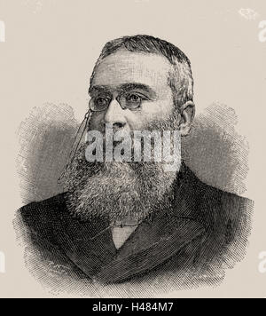 Walter Besant (1836-1901), réformateur social Anglais, romancier et éditeur Banque D'Images